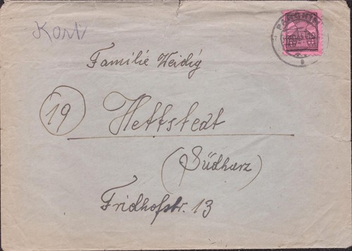 Sbz brief parchim hettstedt - sbz,